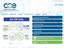 Tablet Screenshot of coe.org
